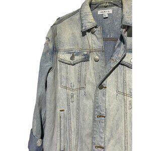 The Rail Mens  Regular Fit Distressed Denim Jacket Size M
